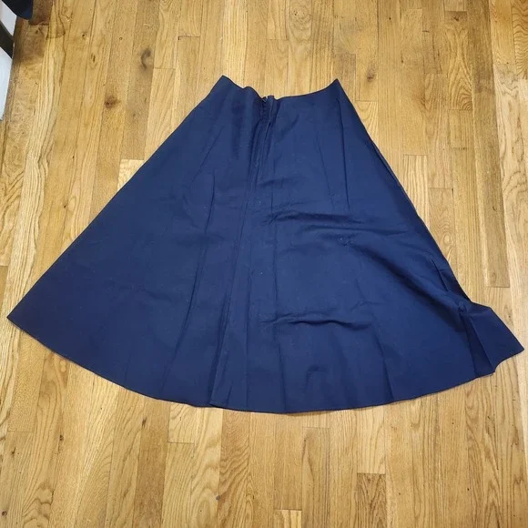 Ralph Lauren Navy A-Line Skirt - Picture 4 of 8
